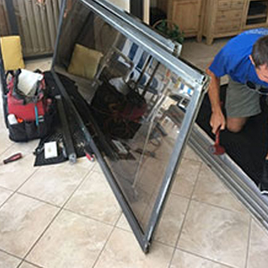 sliding glass door frame repair Chino